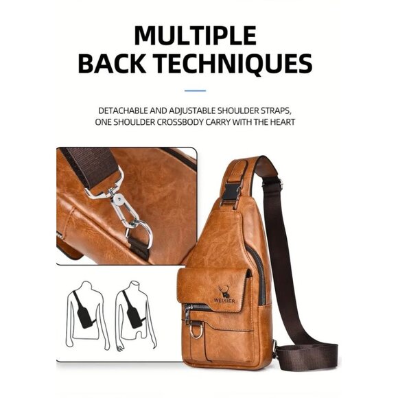 COPY - Crossbody Sling Bag For Men & Women Multi-Compartment Storage Adjustable… - Picture 4 of 8